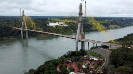 95,5% das obras da Ponte da Integração em Foz do Iguaçu são concluidas