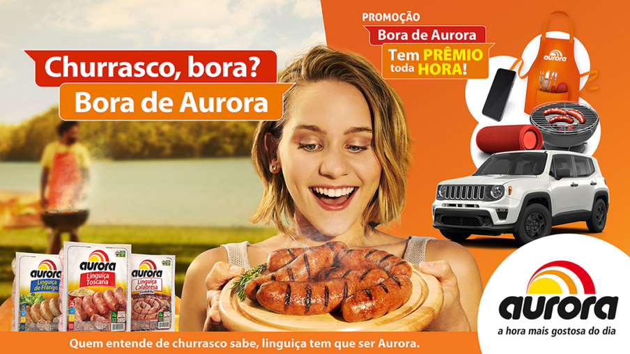 Aurora Alimentos lança campanha e megapromoção nacional: "Churrasco, bora? Bora de Aurora"