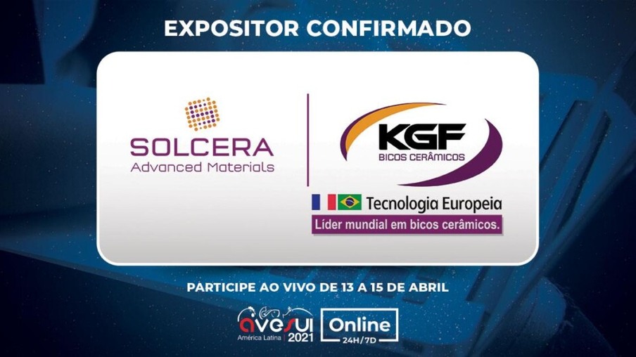 Solcera KGF irá apresentar soluções cerâmicas para o agro e bicos para pulverização e nebulização na AveSui Online 24H/7D