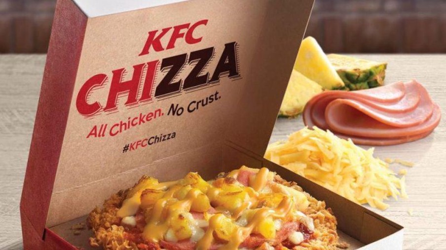 KFC cria a Chizza, que junta pizza e frango frito