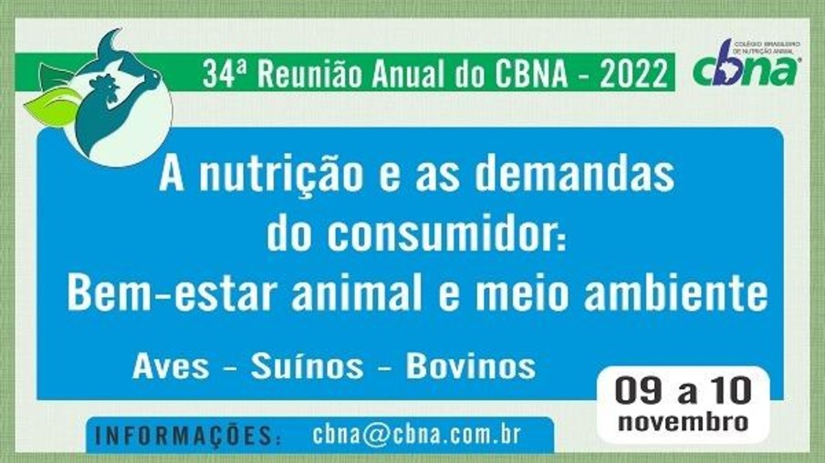 34ª Reunião Anual - aves, suínos e bovinos do CBNA