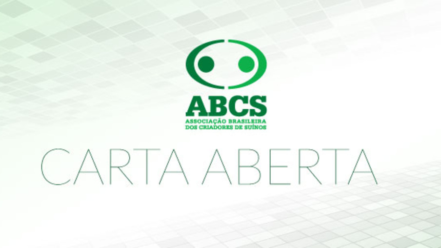 Para unificar a cadeia produtiva contra a crise, ABCS divulga carta aberta à suinocultura brasileira