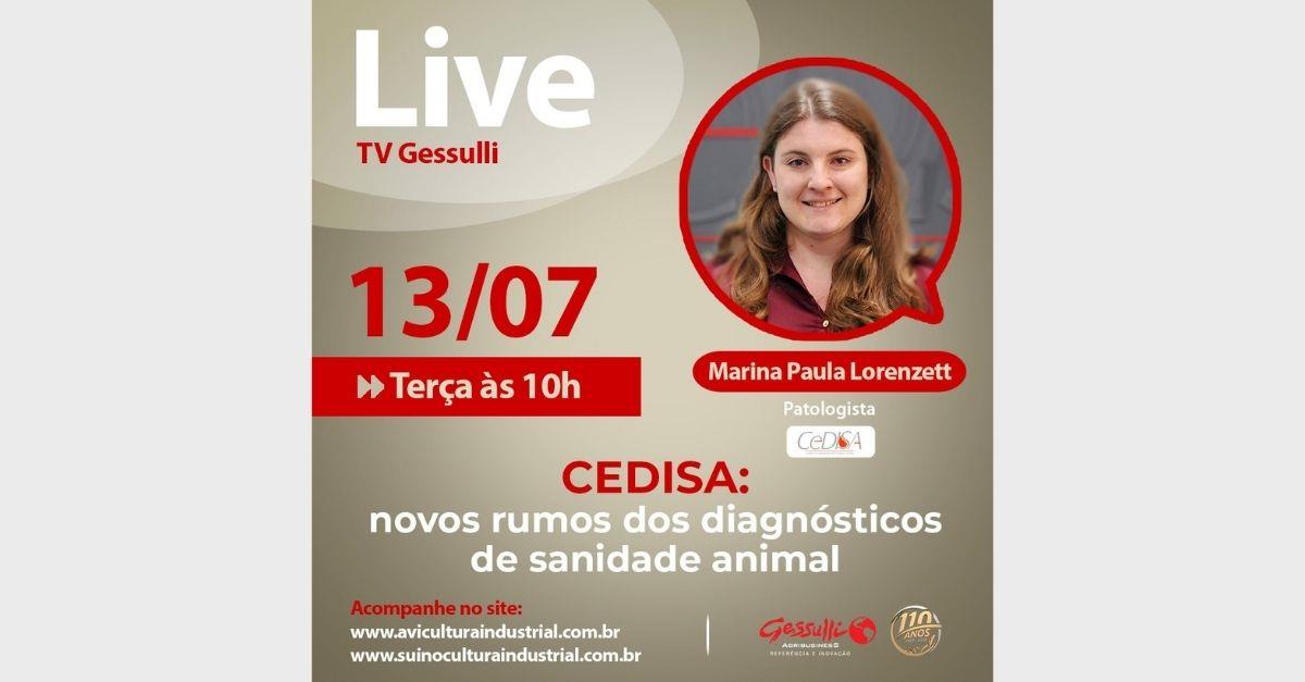 Live sobre novos rumos dos diagnósticos de sanidade animal, com Marina Lorenzett Live sobre novos rumos dos diagnósticos de sanidade animal, com Marina Lorenzett