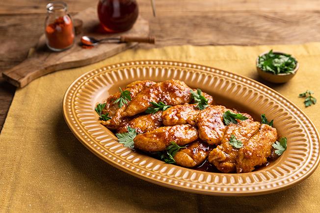 Frango com molho de mel e páprica Frango com molho de mel e páprica