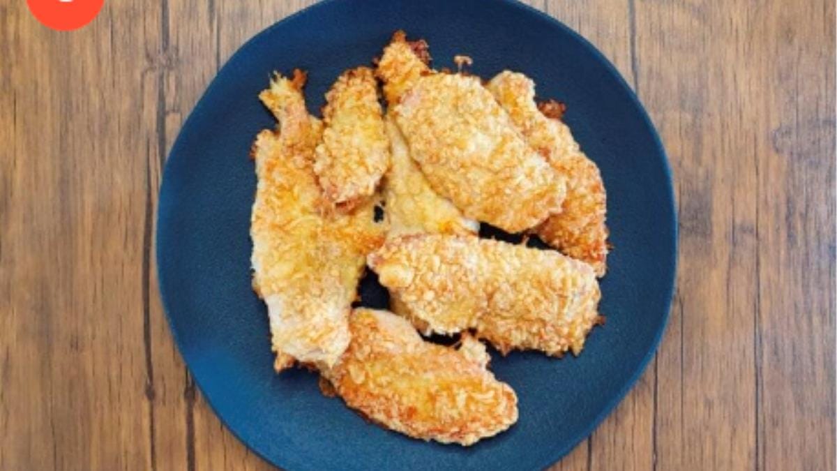 Frango empanado sem farinha