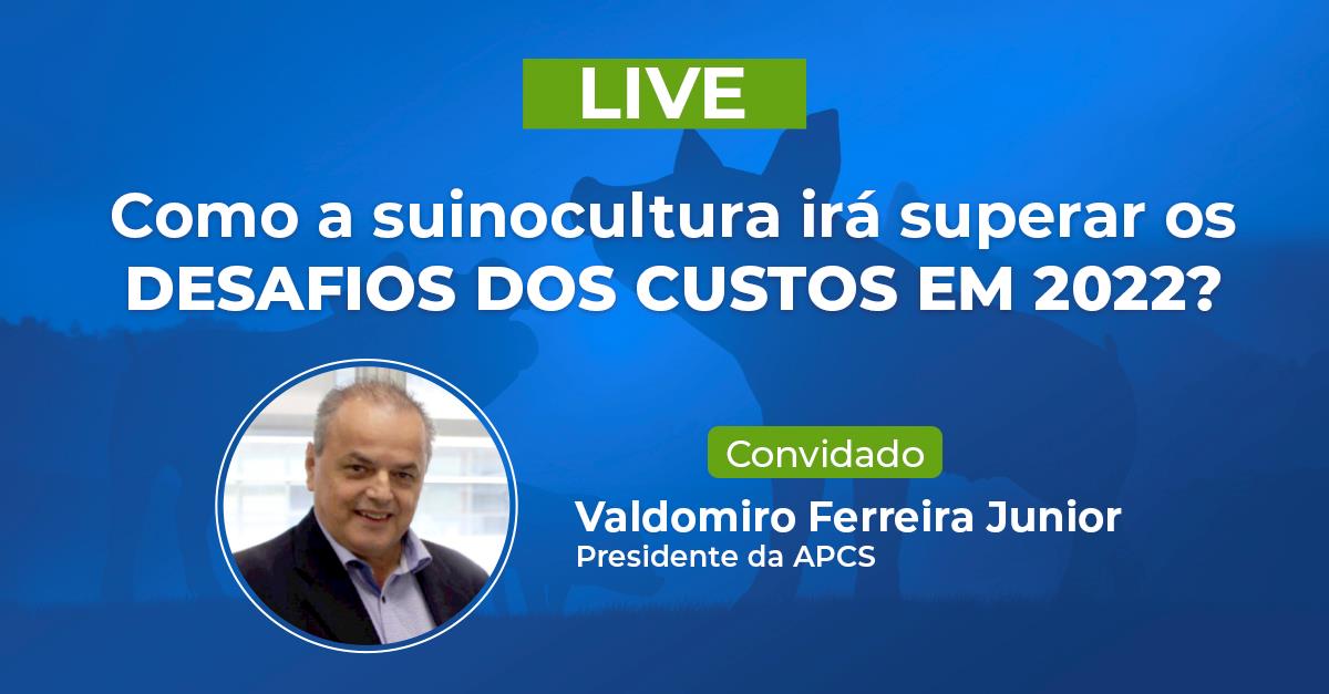DAQUI A POUCO: presidente da APCS debate o atual peso dos custos produtivos dentro das criações de suínos DAQUI A POUCO: presidente da APCS debate o atual peso dos custos produtivos dentro das criações de suínos