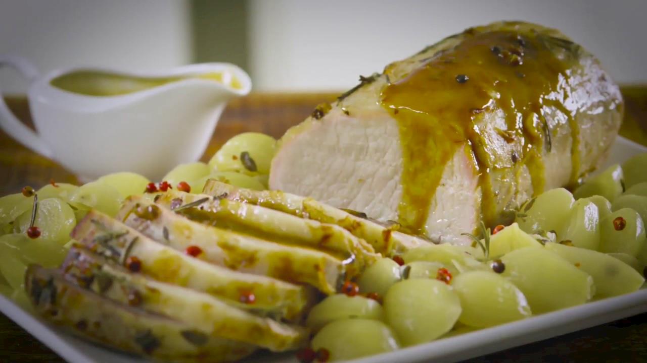 Lombo com Mini Cebolas e Vinho Branco