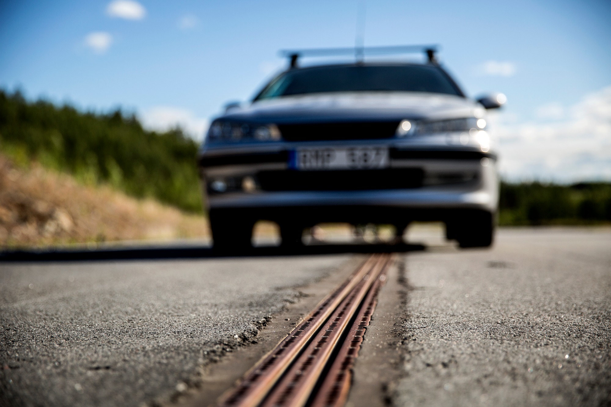Elways testing at Arlanda test track