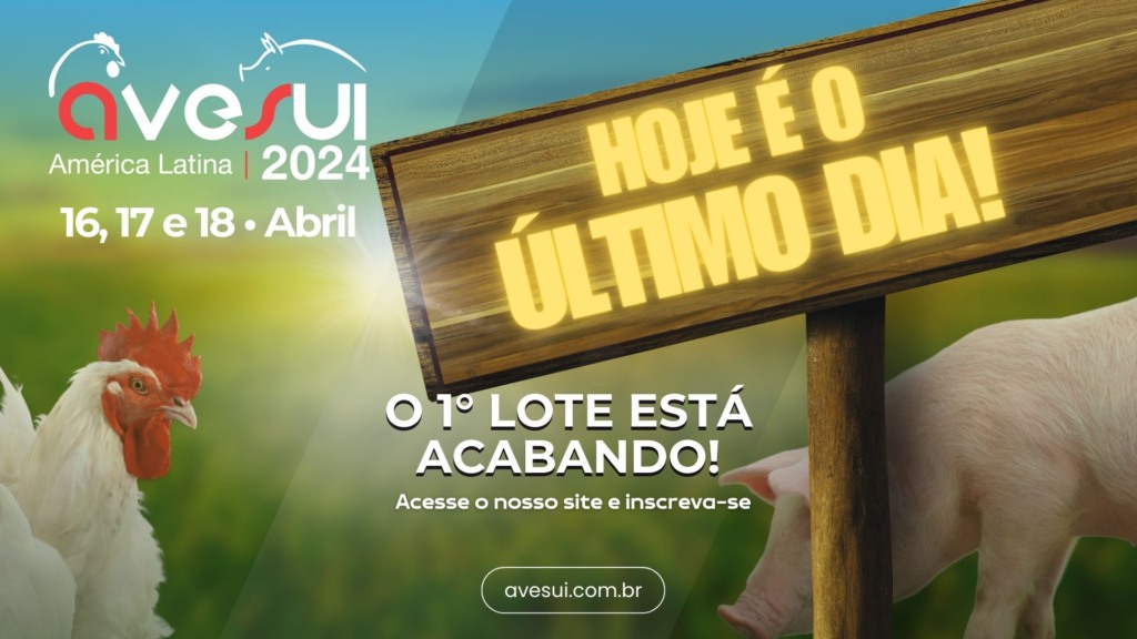 Garanta seu desconto: encerra HOJE o primeiro lote de inscrições para a AveSui 2024 Garanta seu desconto: encerra HOJE o primeiro lote de inscrições para a AveSui 2024
