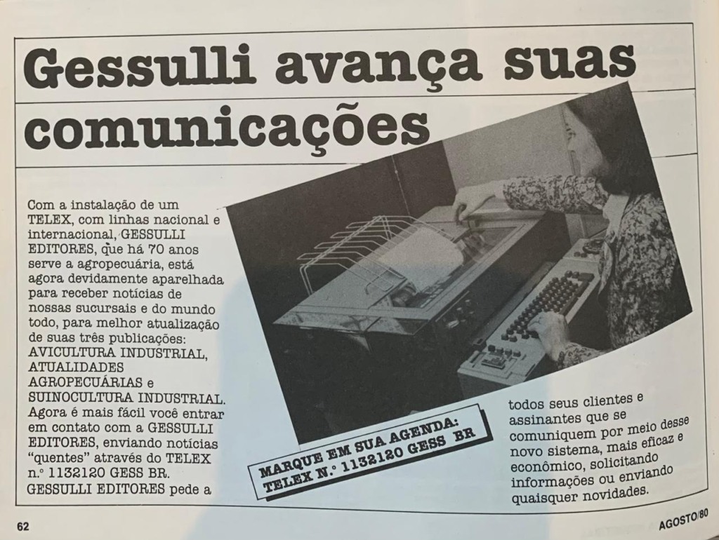 #tbtAgrimídia: Comunicação por Telex nos anos 80