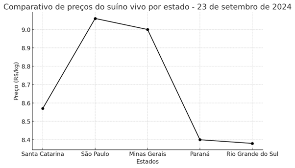 Economia no campo: preços do suíno vivo registram alta no Rio Grande do Sul e estabilidade em outras regiões 