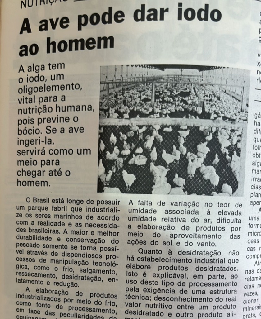 #TBT Agrimidia: O Papel do iodo na Avicultura Brasileira em 1983
