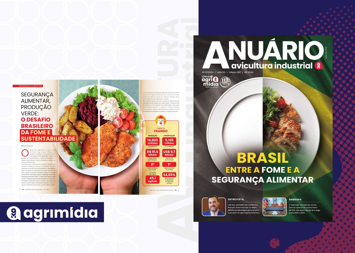 Anuário 2024/2025 Avicultura Industrial: "Segurança alimentar, produção verde, pratos vazios: o desafio brasileiro da fome e sustentabilidade" Anuário 2024/2025 Avicultura Industrial: "Segurança alimentar, produção verde, pratos vazios: o desafio brasileiro da fome e sustentabilidade"