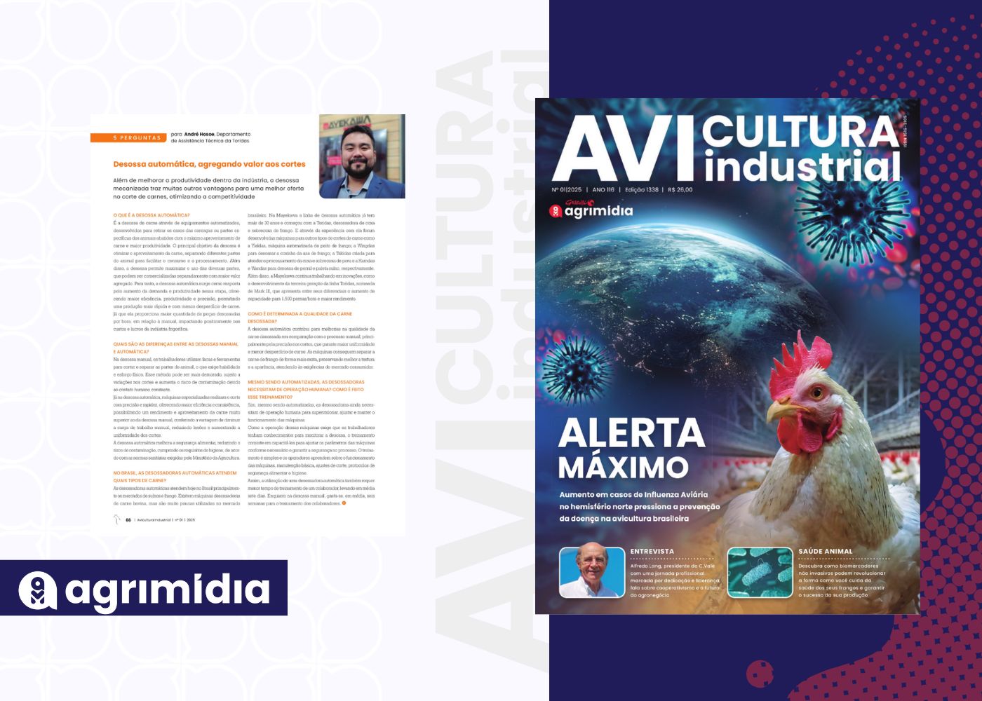 Revista Avicultura Industrial: "Desossa automática, agregando valor aos cortes", com  André Hosoe