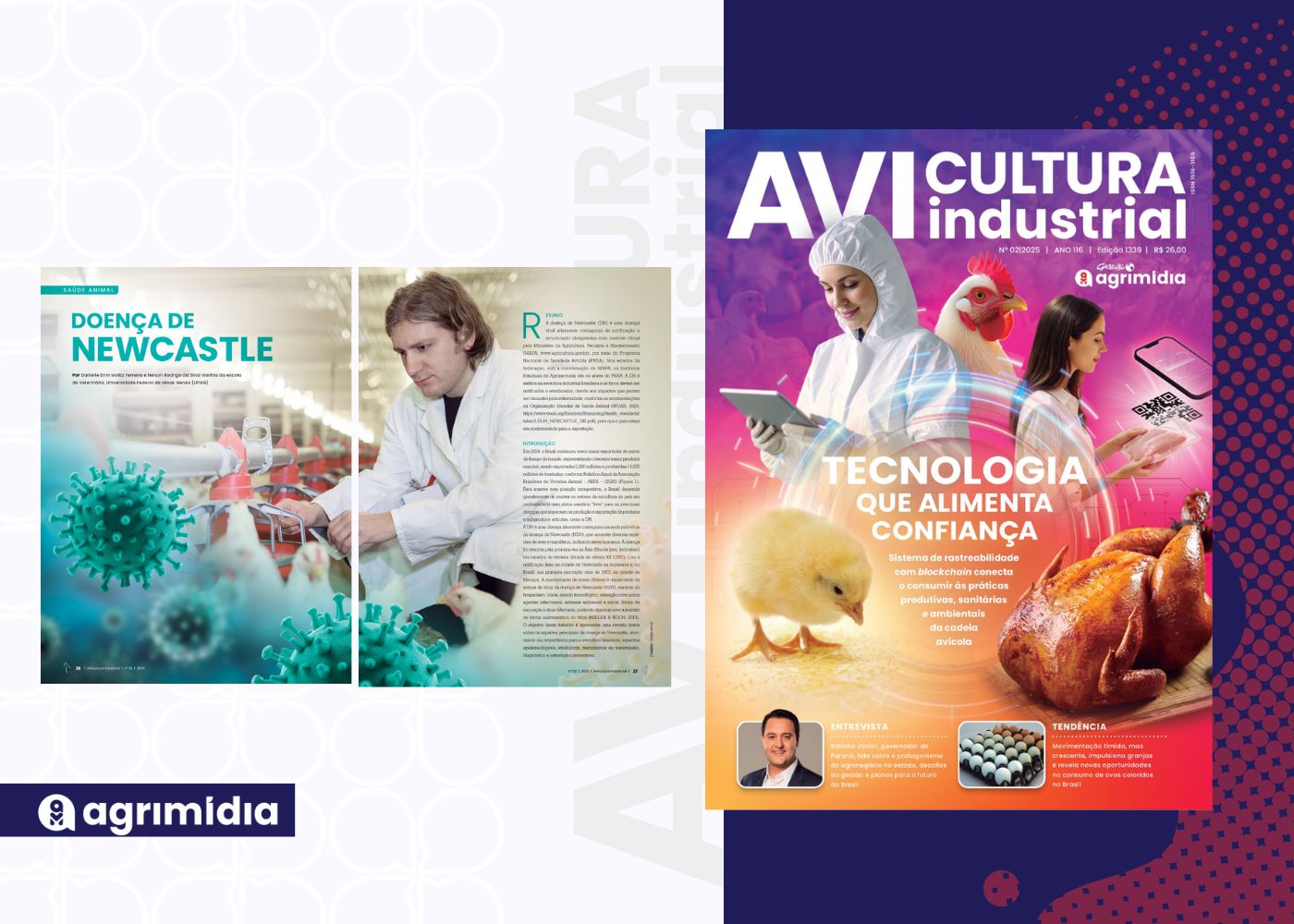 Doença de Newcastle como destaque da revista Avicultura Industrial