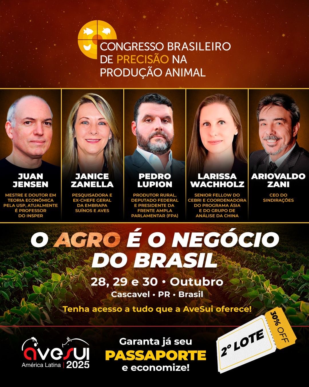 AveSui 2025 encerra dia 15 de setembro o 2º lote de inscrições do Congresso com 30% de desconto