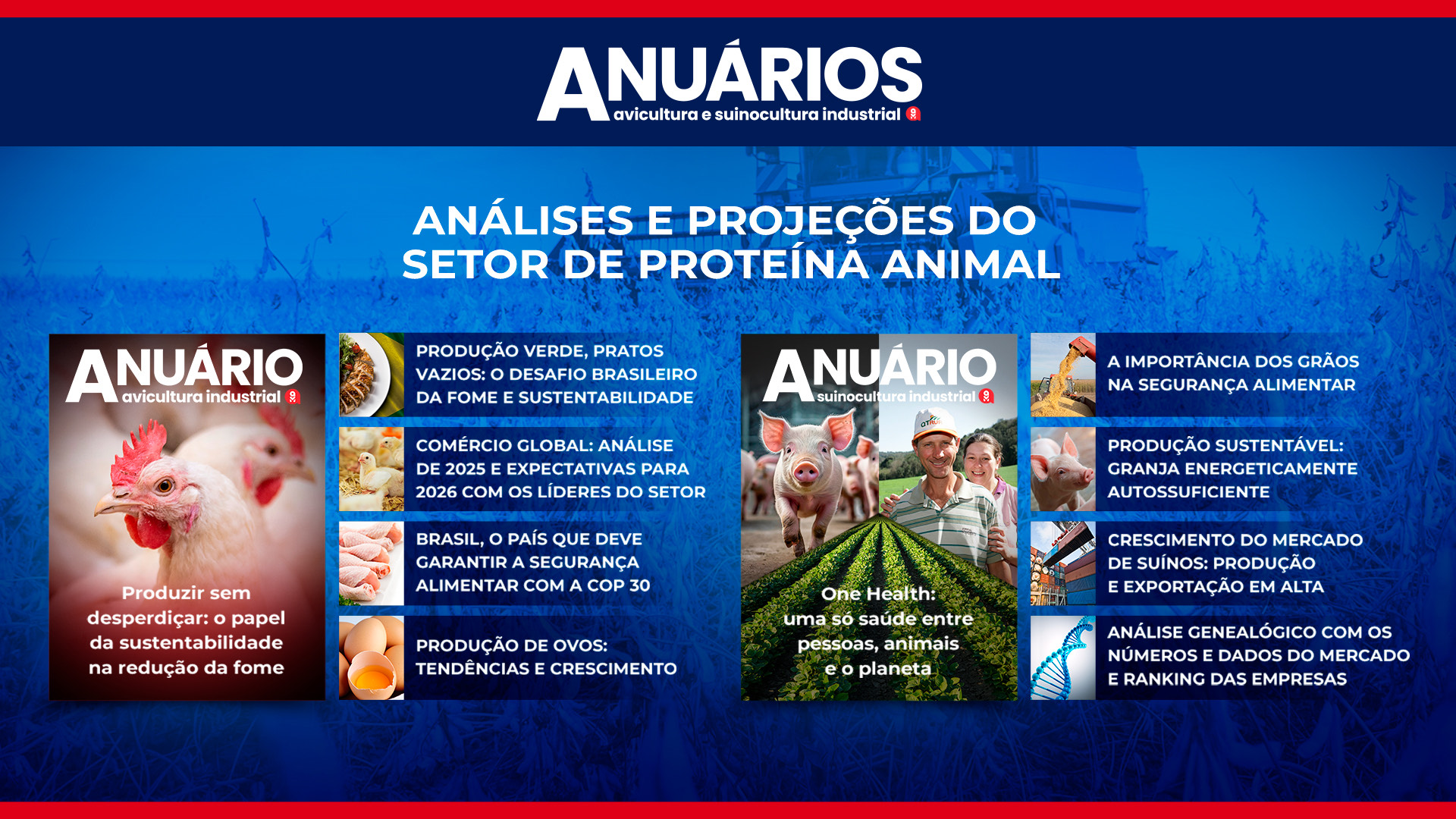 Vem aí os Anuários 2025: o conteúdo essencial para quem vive avicultura e suinocultura