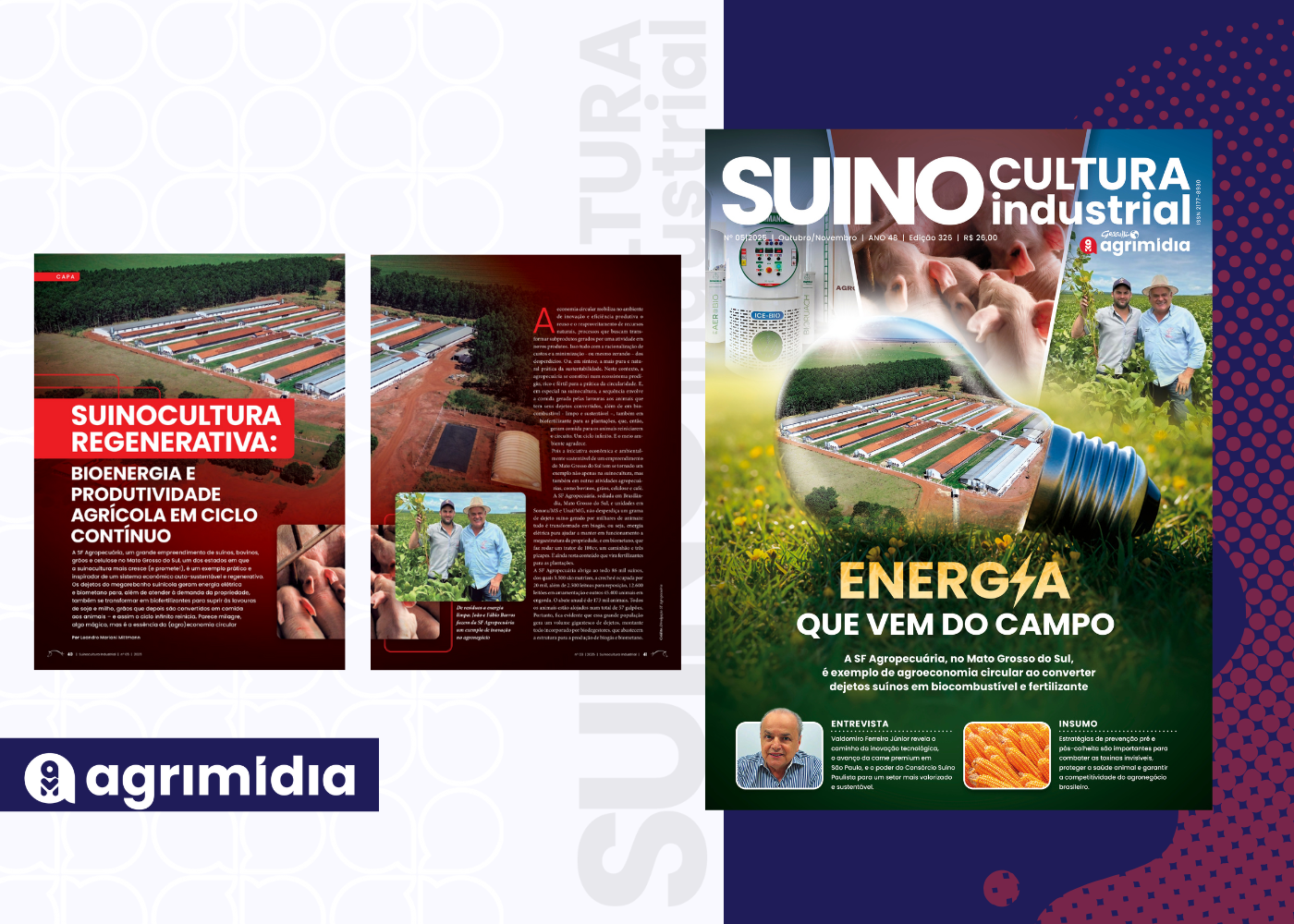 Energia que vem do campo: a SF Agropecuária é exemplo de agroeconomia circular na Suinocultura Industrial de novembro