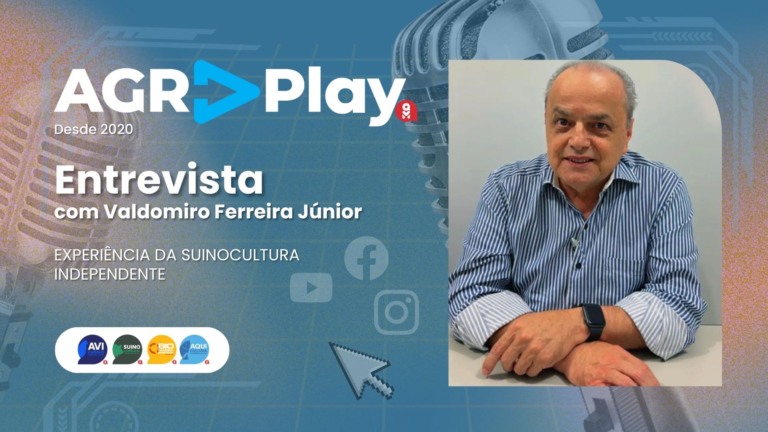 Valdomiro Ferreira Júnior participa do AgrPlay e analisa os desafios da suinocultura paulista e nacional Valdomiro Ferreira Júnior participa do AgrPlay e analisa os desafios da suinocultura paulista e nacional