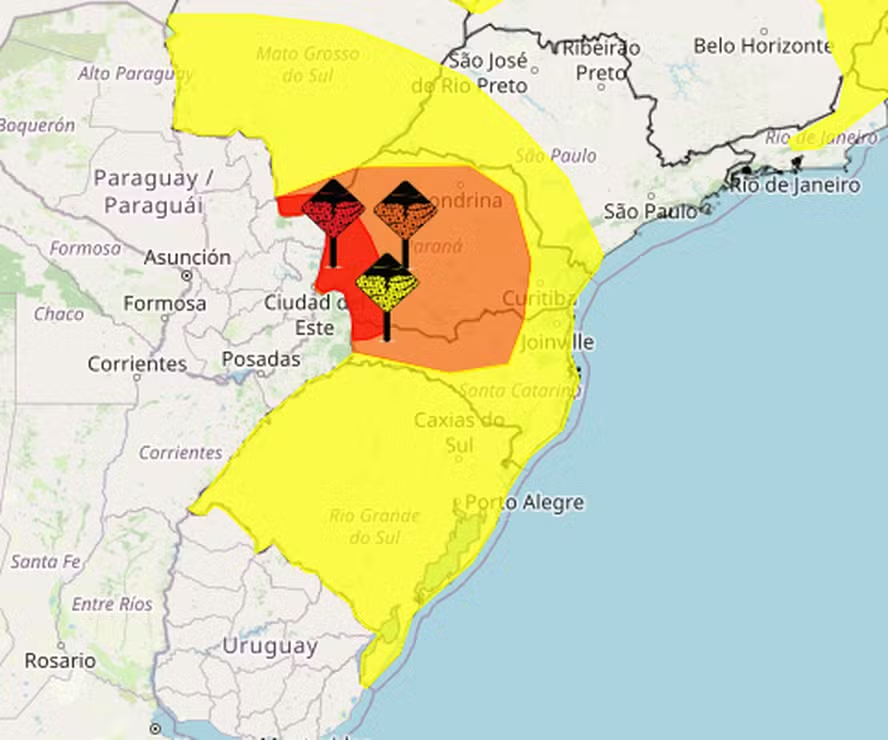 Previsão do tempo: baixa pressão avança pelo Sul e mantém alerta para chuvas intensas, plantio da soja segue lento Previsão do tempo: baixa pressão avança pelo Sul e mantém alerta para chuvas intensas, plantio da soja segue lento