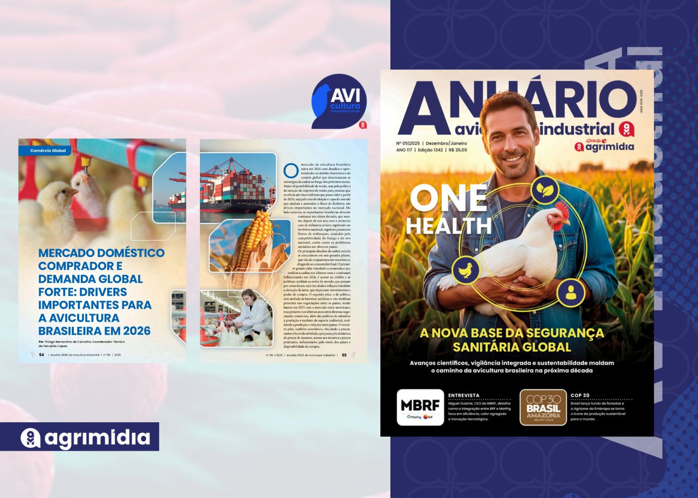 Mercado doméstico aquecido e demanda global sustentam perspectivas do setor brasileiro em 2026 no anuário Avicultura Industrial
