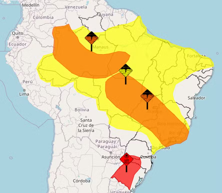 Brasil vive contraste climático extremo no início de fevereiro